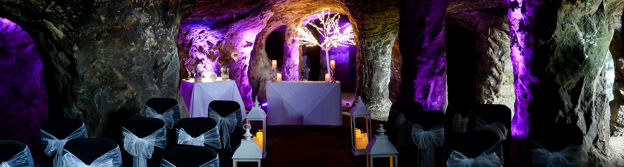 Wedding in the Grotto at Hawkstone Park Follies Shropshire
